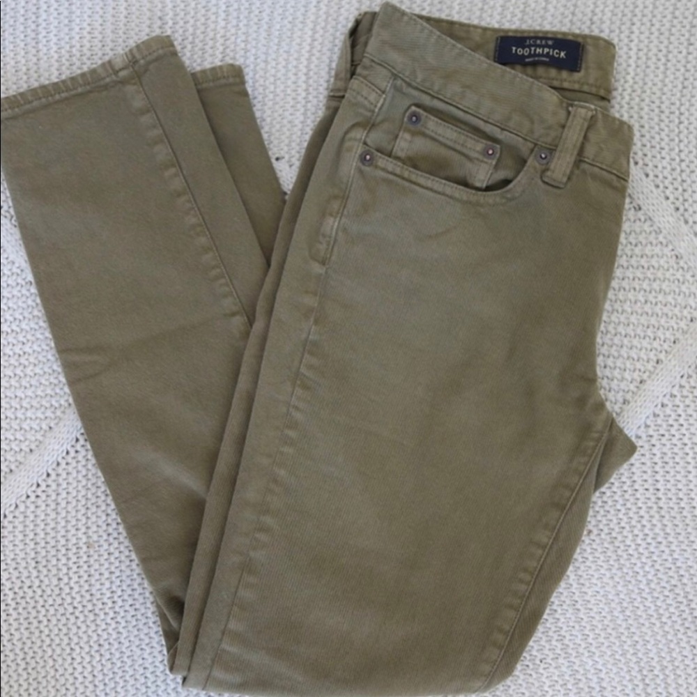 J.Crew Army Green Skinny Jeans